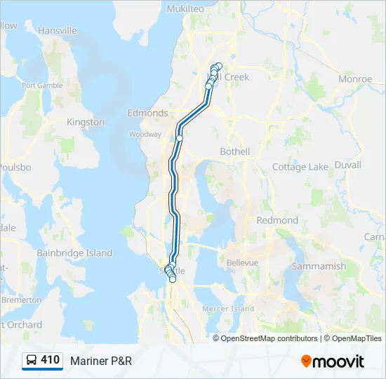 410 Bus Line Map