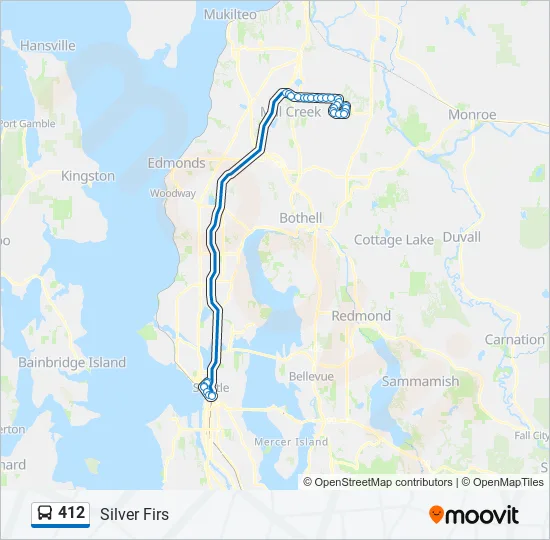 412 Bus Line Map