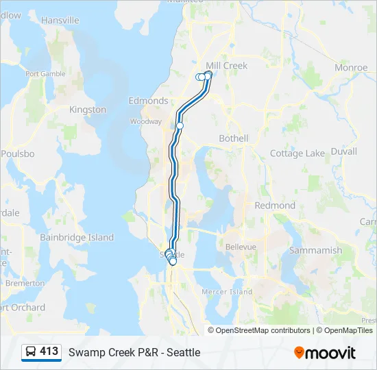 413 Bus Line Map