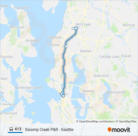 413 Bus Line Map