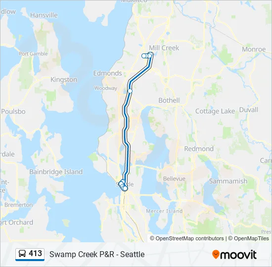 413 Bus Line Map
