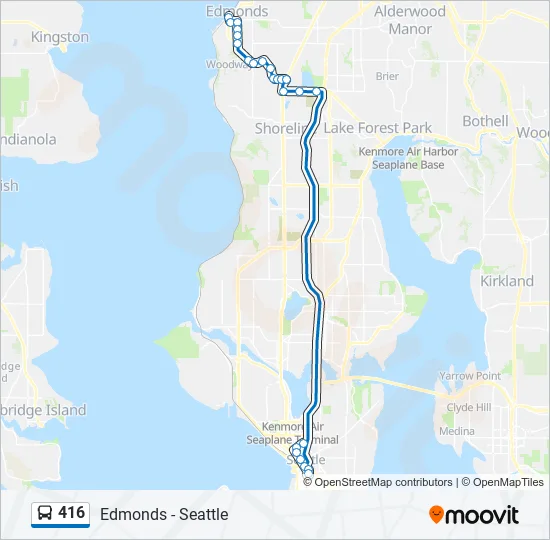 416 Bus Line Map