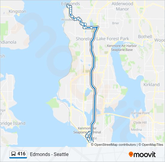 416 bus Line Map