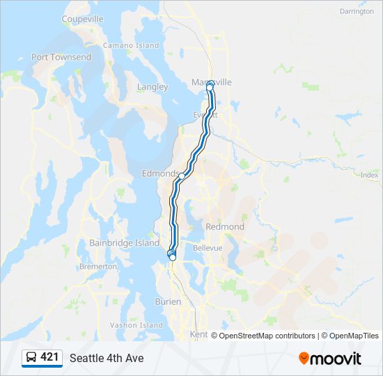 421 Bus Line Map