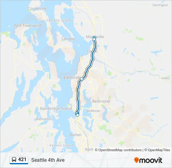 421 Bus Line Map