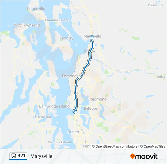 421 Bus Line Map