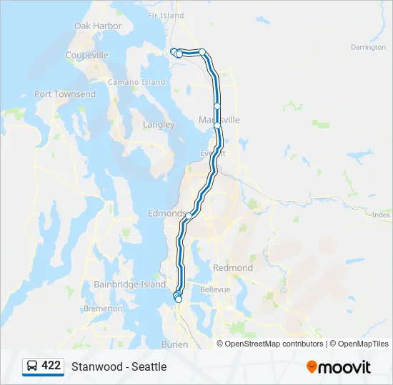 422 Bus Line Map