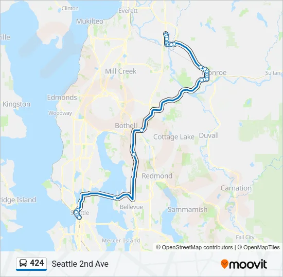 424 Bus Line Map