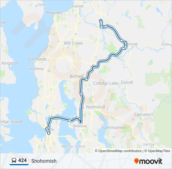 424 Bus Line Map