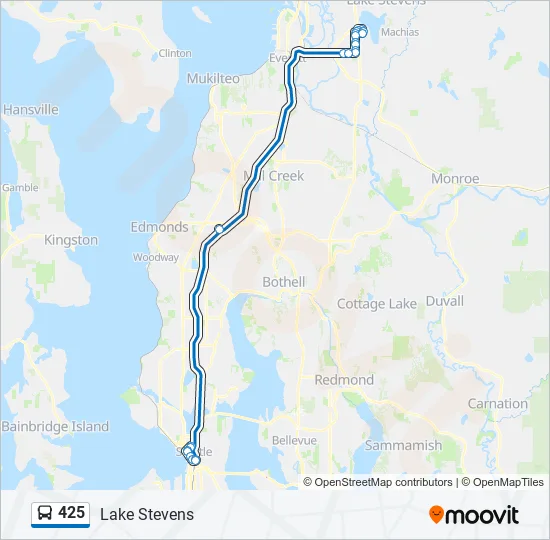 425 Bus Line Map