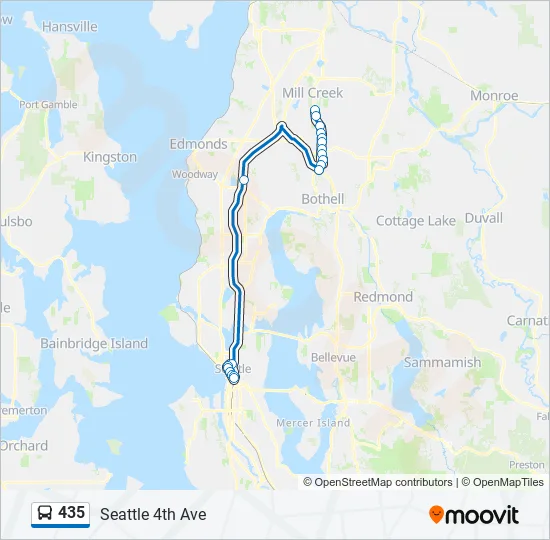 435 Bus Line Map