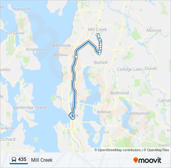 435 bus Line Map