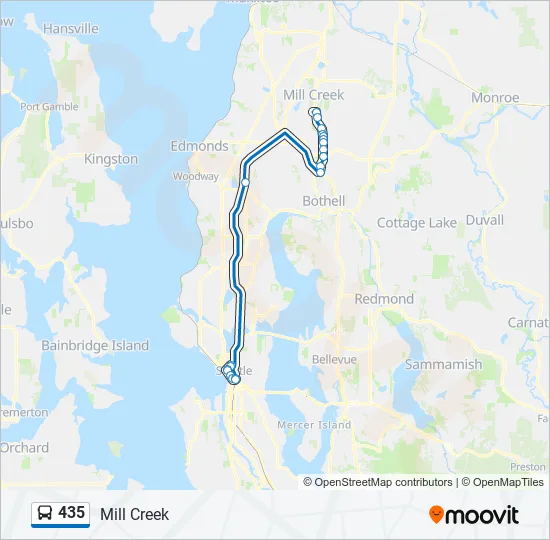 435 Bus Line Map