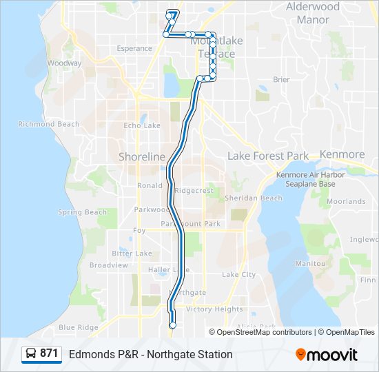 871 Bus Line Map