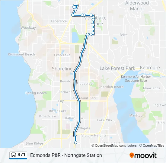 871 Bus Line Map
