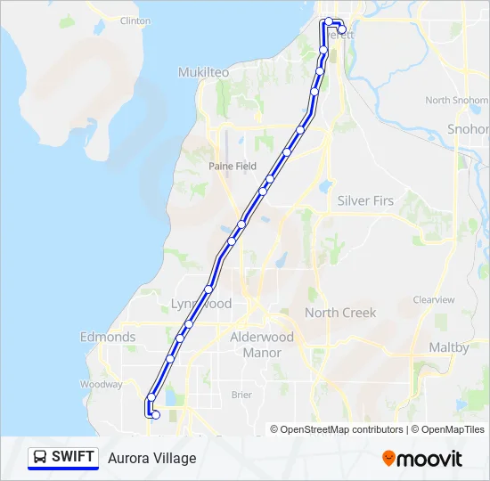 SWIFT Bus Line Map