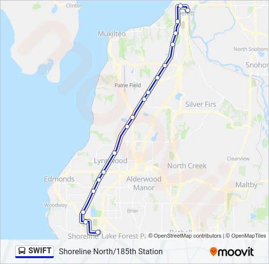 SWIFT Bus Line Map