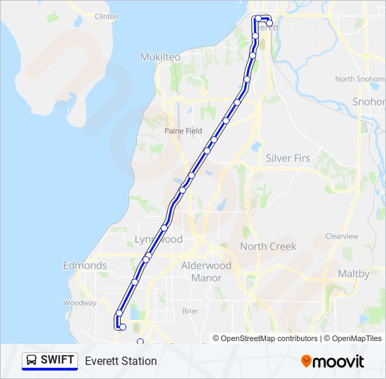 SWIFT Bus Line Map