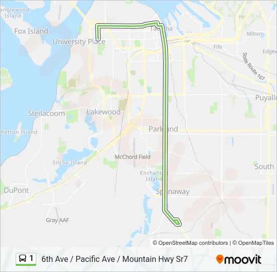 1 Bus Line Map