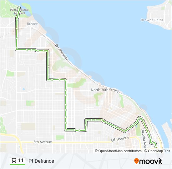 11 bus Line Map