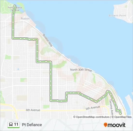 11 Bus Line Map