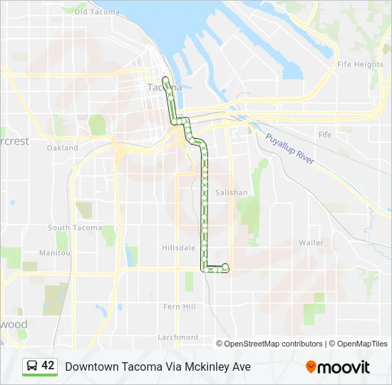 42 Bus Line Map