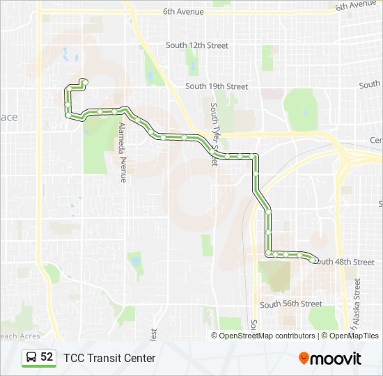 52 bus Line Map