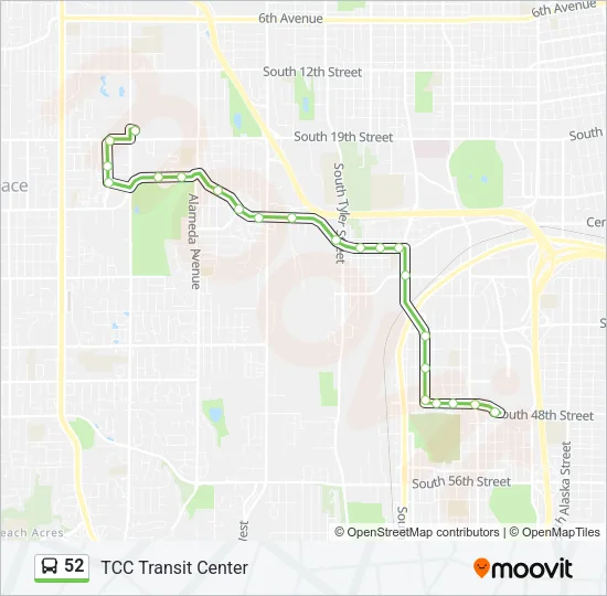 52 Bus Line Map