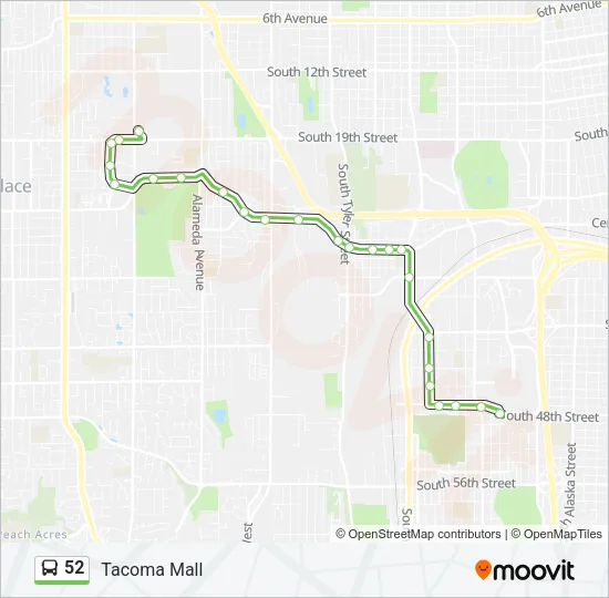 52 Bus Line Map