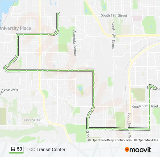 53 Bus Line Map