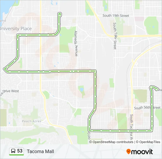 53 Bus Line Map