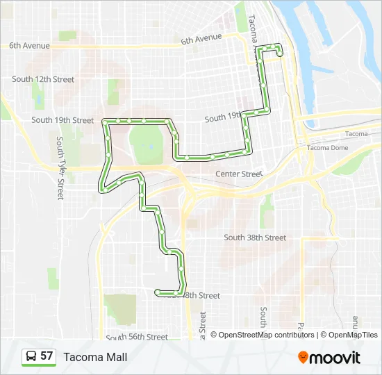 57 Bus Line Map