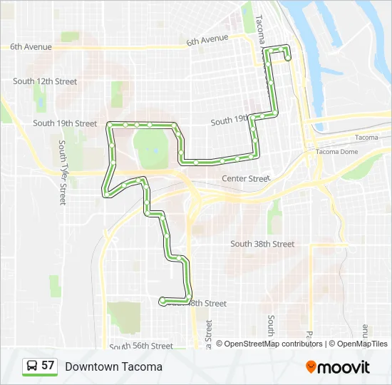 57 Bus Line Map