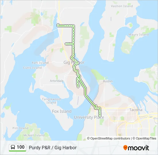 100 Bus Line Map