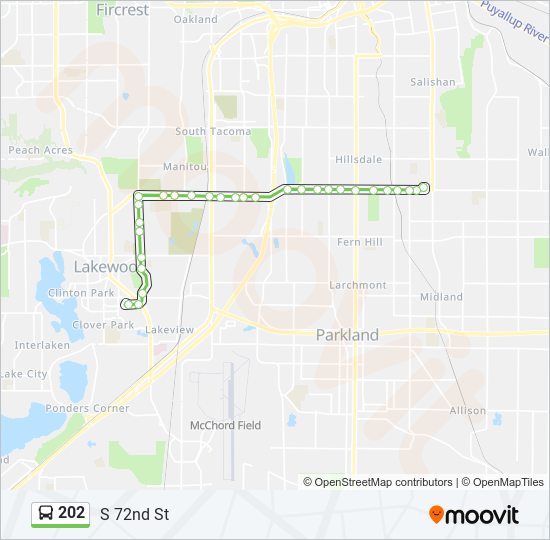 202 bus Line Map