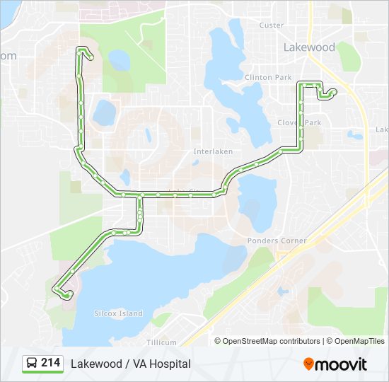 214 bus Line Map