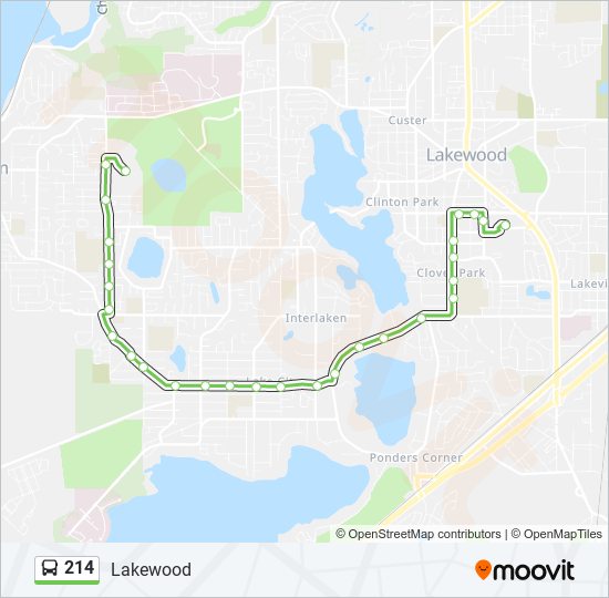 214 bus Line Map