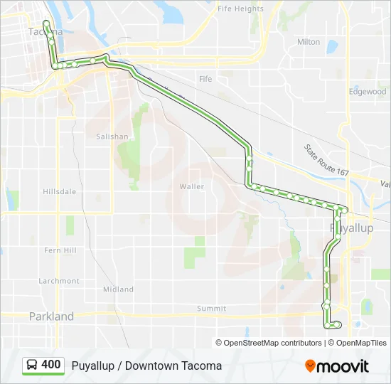 400 Bus Line Map