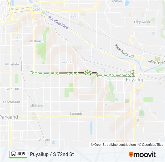 409 bus Line Map