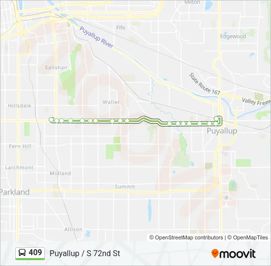 409 Bus Line Map