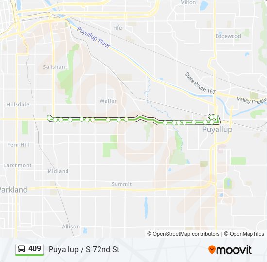 409 bus Line Map