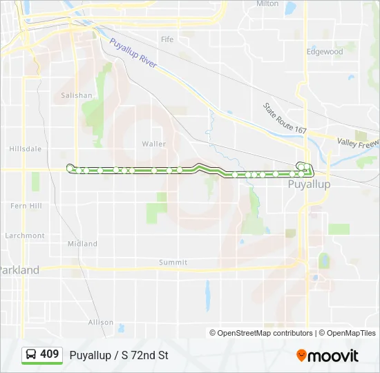 409 Bus Line Map