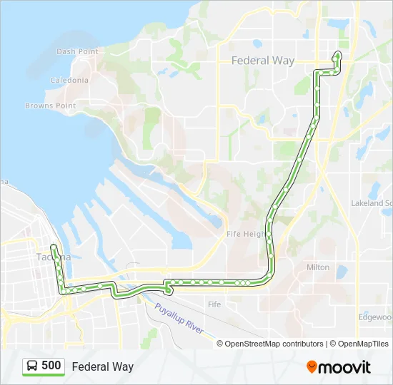 500 Bus Line Map
