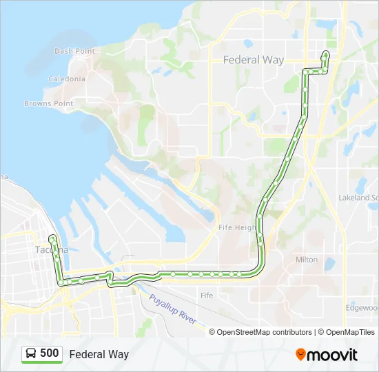 500 Bus Line Map