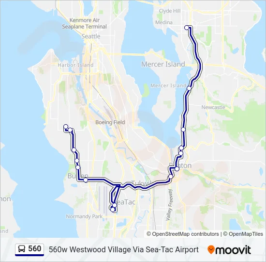 560 Bus Line Map