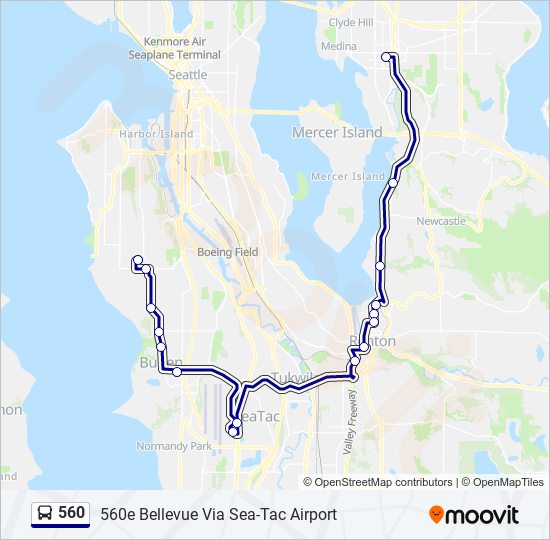 560 bus Line Map