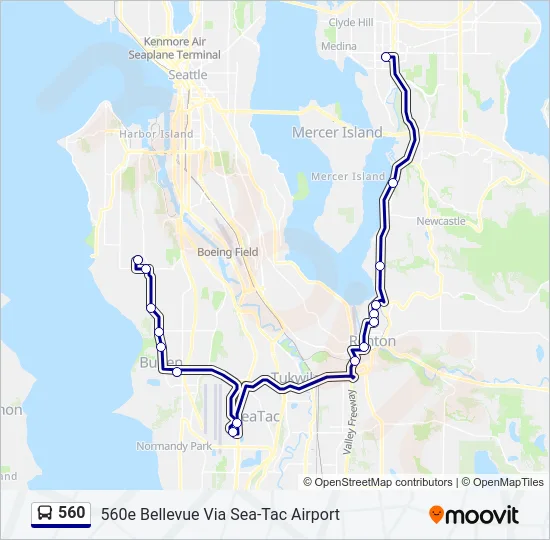 560 Bus Line Map