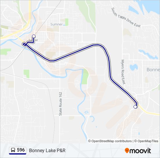 596 bus Line Map