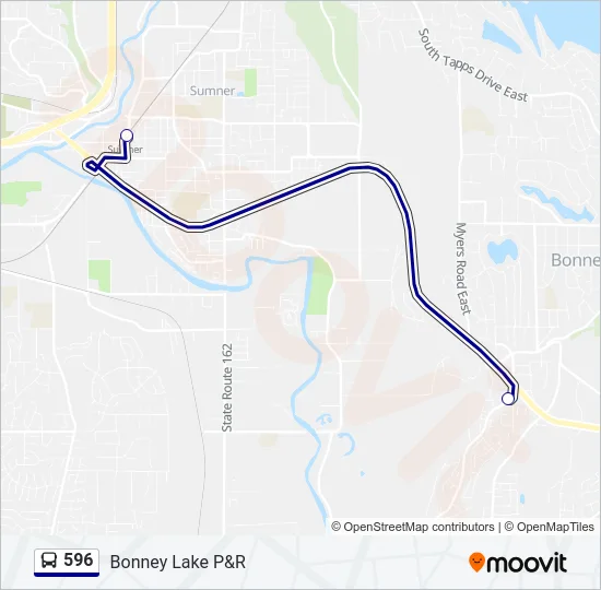 596 Bus Line Map