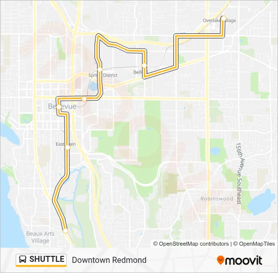 Ruta SHUTTLE: horarios, paradas y mapas - Downtown Redmond (Actualizado)